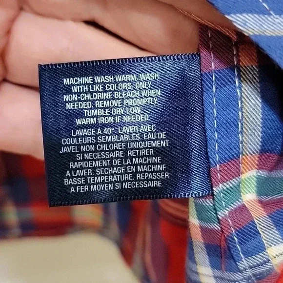 Ralph Lauren Red Plaid Boys Button Down Shirt Size XL - Picture 5 of 7